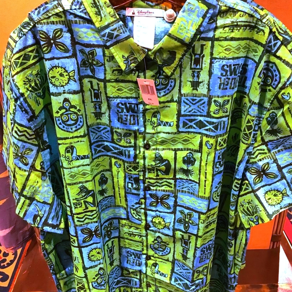 Disney Parks Trader Sam's Grog Grotto Out Of Print Hawaiian Shirt NWT XL
